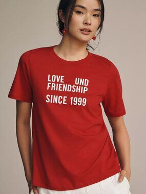 NWT Anthropologie Baum und Pferdgarten Jawo Love und Friendship Tee XS